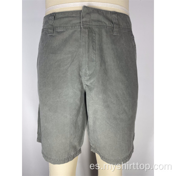 Shorts teñidos de lienzo de algodón 100%